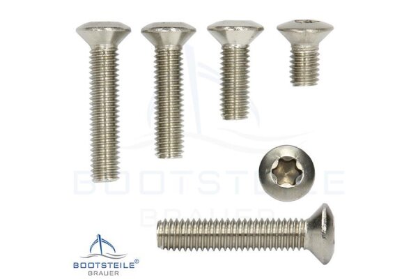 Linsenkopfschrauben DIN 966 TX A2