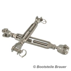 Tendeur à chapes, cage ouverte 8021 - M10 x 220 mm - acier inoxydable A4 (AISI 316)