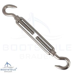 Turnbuckle, hook-hook, open body 8246 - Type B - M3 x 75 mm - stainless steel A4 (AISI 316)