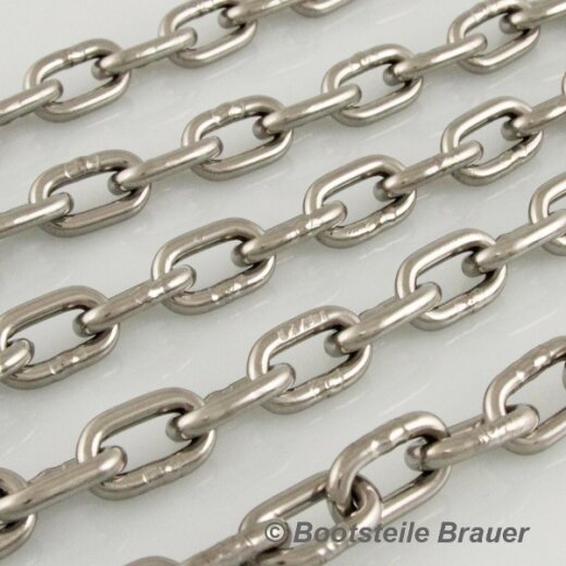 Edelstahlkette kurzgliedrig DIN 766 D= 4 x 16 mm -...