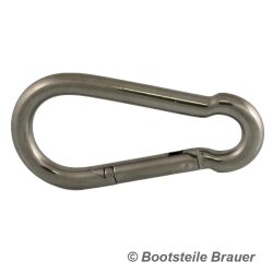 Spring hooks - 4 x 40 mm - stainless steel A4 (AISI 316)