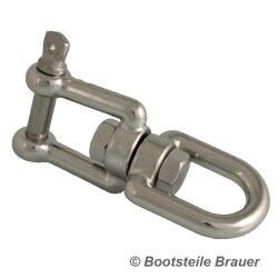 Swivel shackle eye-jaw - 6 x 64 mm - Stainless steel A4 (AISI 316)