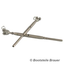 Wantenspanner Gabel - Drahtseil, geschweißt, geschlossen - 4 x M8 mm - Edelstahl A4 (AISI 316)