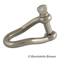 Twisted shackle 90° -  4 x 24 mm - Stainless steel A4...