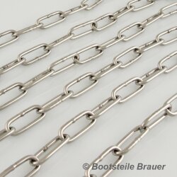 Chain long-link, similar to DIN 5685-1 - 3 x 26 mm - Stainless steel A4 (AISI 316)