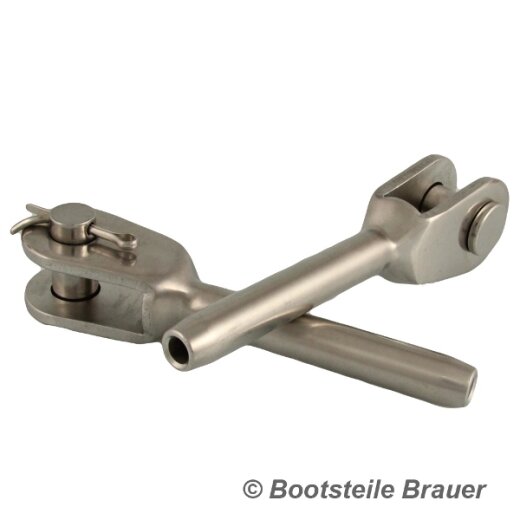 Fork terminal - 8 x 145 mm - Stainless steel A4 (AISI 316)