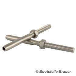 Terminal with right thread -  M4 x 2 mm - Stainless steel A4 (AISI 316)