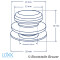 LOXX Oberteil glatte Griffkappe - Messing schwarzverchromt