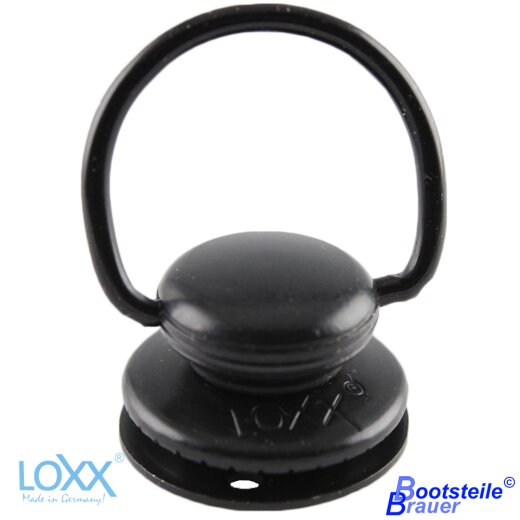 LOXX Oberteil glatte Griffkappe mit Bügel - Messing schwarz verchromt