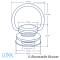 LOXX Oberteil glatte Griffkappe mit Bügel - Messing schwarz verchromt