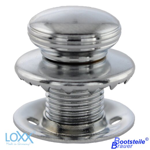LOXX Oberteil glatte Griffkappe mit Gewinde 10 mm - verchromt