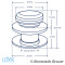 LOXX Oberteil glatte Griffkappe mit Gewinde 10 mm - verchromt