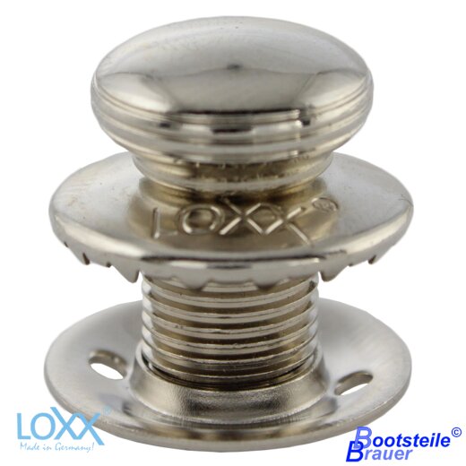 Loxx ® Partie supérieure avec tête lisse et filetage 10 mm - Laiton nickeler