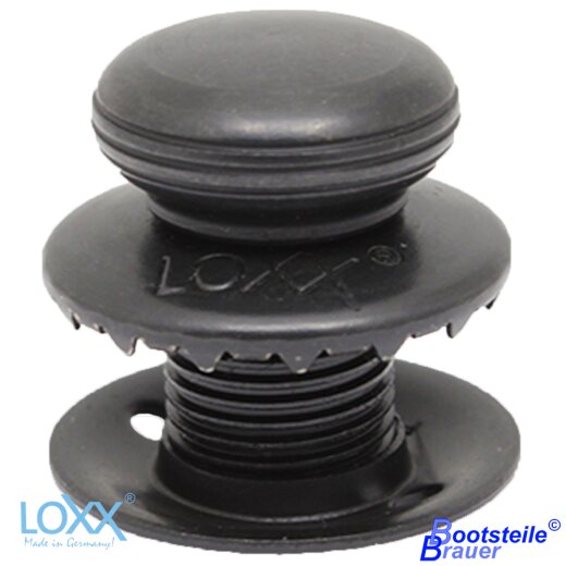 Loxx&reg; upper part with smooth head and 10 mm thread - Black chrome