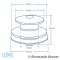 LOXX Oberteil mit großer Griffkappe - für Materialstärke bis 2,5 mm