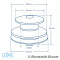 LOXX Oberteil große Griffkappe - Messing blank