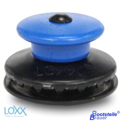 Loxx ® partie supérieure grosse tête - laiton nickeler bleu - partie inférieure noir-nickel