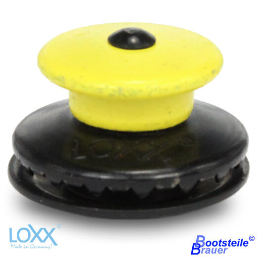 Loxx &reg; partie sup&eacute;rieure grosse t&ecirc;te - laiton nickeler jaune - partie inf&eacute;rieure noir-nickel