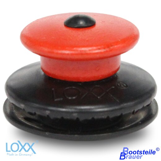 LOXX Oberteil Bunt mit großer roter Griffkappe - Unten schwarz - Vernickelt
