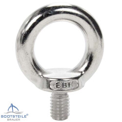 Lifting eye bolt M20 poured a. polished simmilar DIN 580 - stainless steel A2