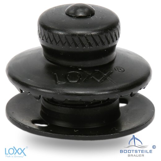 LOXX Oberteil kleine Griffkappe mit langer Scheibe - Messing schwarz verchromt
