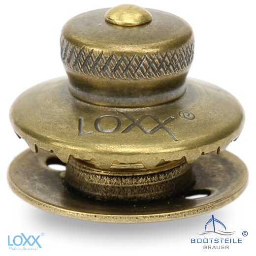 LOXX Oberteil kleine Griffkappe mit langer Scheibe - Altmessing