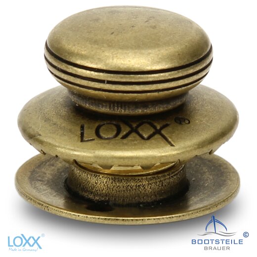 Loxx&reg; upper part smooth head with long washer - Vintage brass