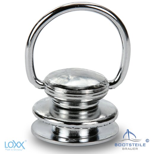 Loxx® upper part smooth head with bracket with long washer - Chrome