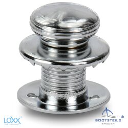 LOXX Oberteil glatte Griffkappe mit Gewinde 10 mm für Materialstärke 12 mm - verchromt