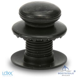 LOXX Oberteil glatte Griffkappe mit 10 mm Gewinde  für Materialstärke 12 mm - Messing schwarz verchromt