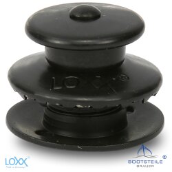 LOXX Oberteil große Griffkappe mit langer Scheibe - Messing schwarz verchromt
