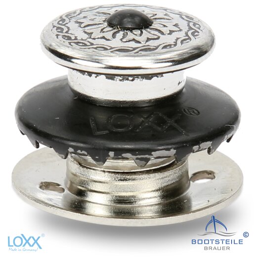 Loxx ® partie supérieure grosse tête avec longue rondelle - Nickel vintage, chrome noir/ " Henry"