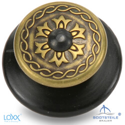 Loxx ® partie supérieure grosse tête avec longue rondelle - chrome noir - Vintage laiton/ "Victor"