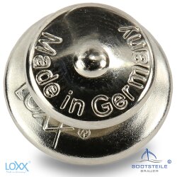 Loxx &reg; partie sup&eacute;rieure grosse t&ecirc;te avec longue rondelle -Laiton nickeler Made in Germany