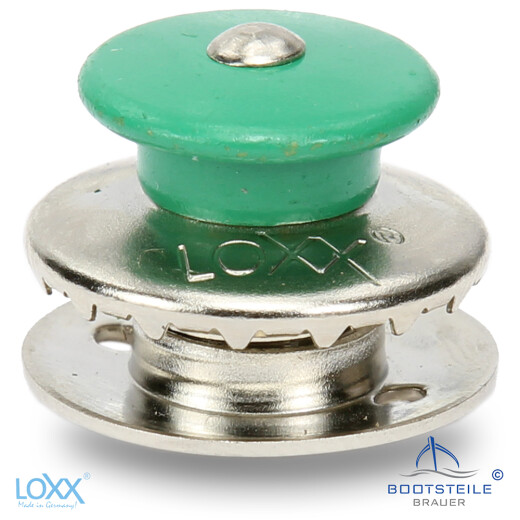 LOXX Oberteil Bunt mit großer grüner Griffkappe mit langer Scheibe - Vernickelt