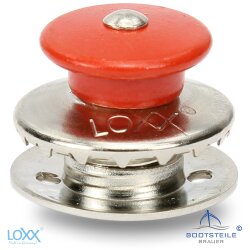 Loxx ® partie supérieure grande tête rouge avec longue rondelle - partie inférieure noir-nickel