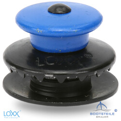 Loxx ® partie supérieure grande tête bleue avec longue rondelle - partie inférieure noir-nickel