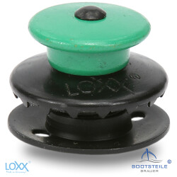 LOXX Oberteil Bunt mit großer grüner Griffkappe mit langer Scheibe - Unten schwarz - Vernickelt