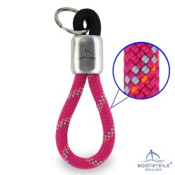 Porte clé Harbor Dogs Ancre avec coeur - magenta-gris-jaune
