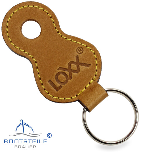 LOXX&reg; keychain with embossment - Light brown