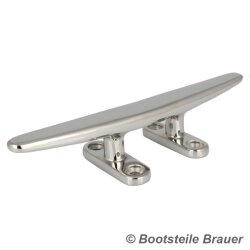 Taquet plat 125 mm, 4 trous - Acier inoxydable A4 - AISI 316