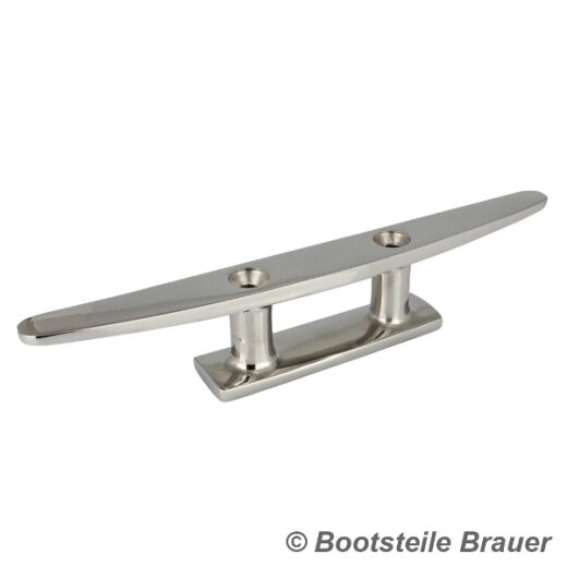 Belegklampe Flach 125 mm, 2 Bohrungen - Edelstahl A4 -...