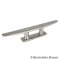 Flat cleat 125 mm, with 2 drillings - Stainless steel A4 - AISI 316