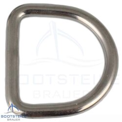 D-Ring welded, polished 4 x 25 mm - Stainless steel V4A