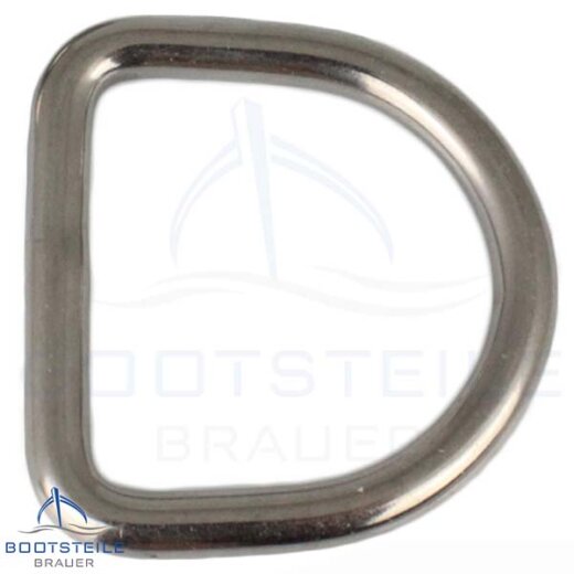 D-Ring geschweißt, poliert 5 x 25 mm - Edelstahl A4 (AISI 316)
