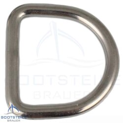 Anneau semi circulaire soudé, poli 5 x 30 mm -...