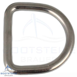 D-Ring welded, polished 5 x 40 mm - Stainless steel V4A