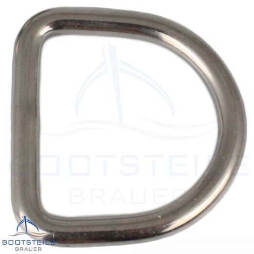 D-Ring welded, polished 8 x 40 mm - Stainless steel V4A