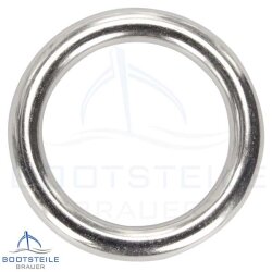 O-Ring 4 x 40 mm welded, polished - Stainless steel V4A