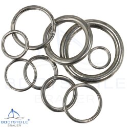 O-Ring 4 x 40 mm geschweißt, poliert - Edelstahl A4 (AISI 316)